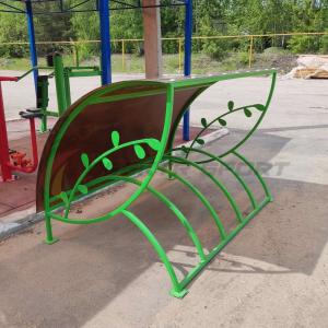 Купить Велопарковка крытая, с веточкой, цв. зеленый в Ростове-на-Дону 