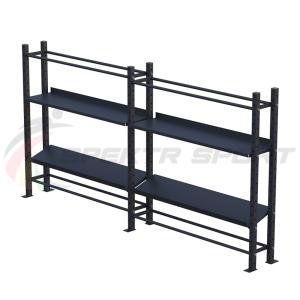 Купить Модульный стеллаж для гантелей, гирь и медболов 3780х430х1950 (2 секции) в Ростове-на-Дону 